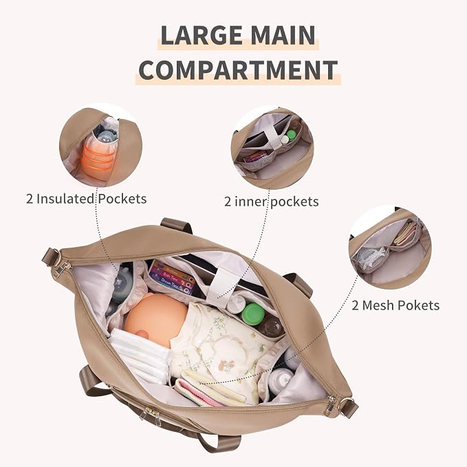 CEI-CEI Neoprene Diaper Bag Tote Large Maternity Hospital Bag Waterproof Travel Baby Tote briefcases for documents - Image 2