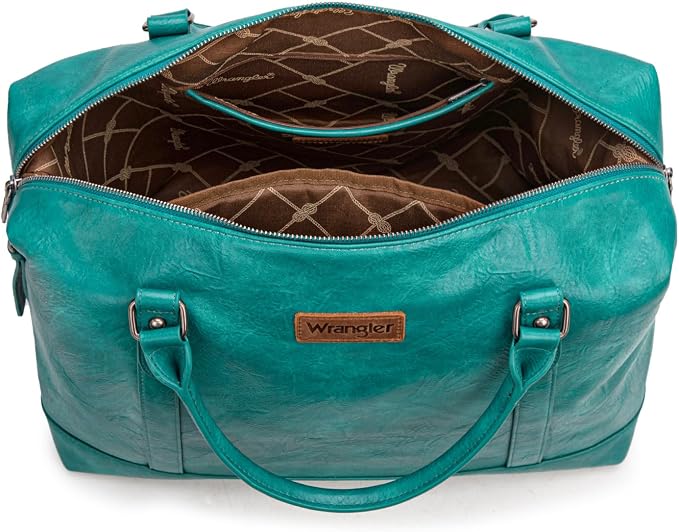 Wrangler Duffel Bag Large Travel Weekender Bag for Women Waterproof Carry on Overnight Bag for Gym,Trips,Weekends,Turquoise - Image 5