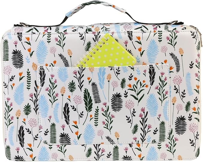 384 Slots Pencil Case, 4-Layer Organizer with Shoulder Strap | 4-layer twill oxford case with 384 elastic slots, carry handle, removable strap, and outer pocket for phone or keys. - Image 5