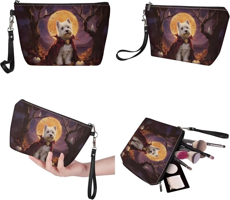 GIFTPUZZ Women Top Handle Bags Handbags with Zipper Leather Wallet Cash Card Phone Holder and Makeup Bag Set 3pcs - Image 6