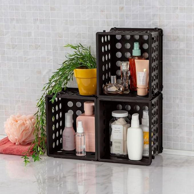 Sterilite Mini Crate, Stackable Storage Bin with Handles, Black, 12-Pack | Small Plastic Storage Containers, Open Top Organizer Bins for Home, Garage, Office, Classroom, Dorm, Desk & Crafts - Image 6