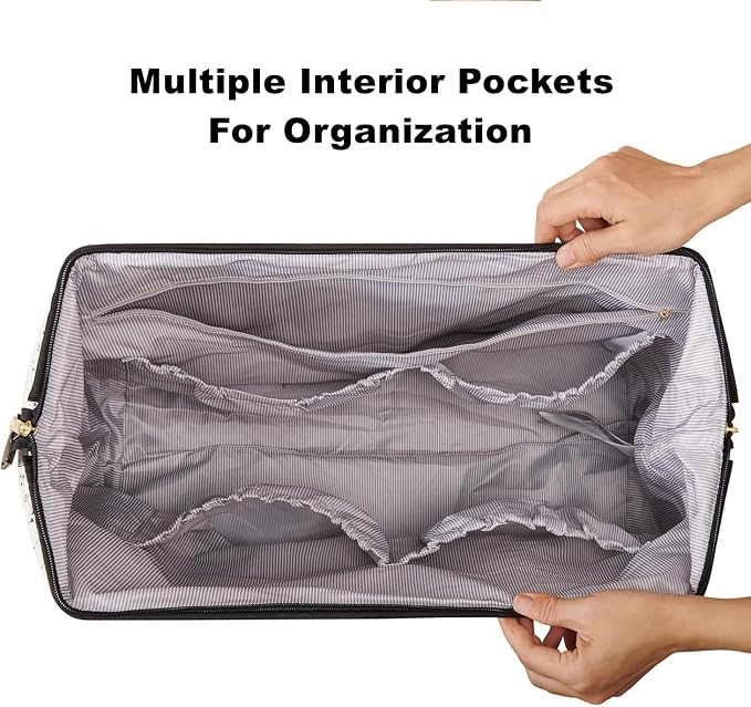 SUNVENO Mommy Bag, Large Hospital Bag with Changing Pad, Organizer Pouches & Luggage Sleeve for Travel & Diaper Essentials - Image 12