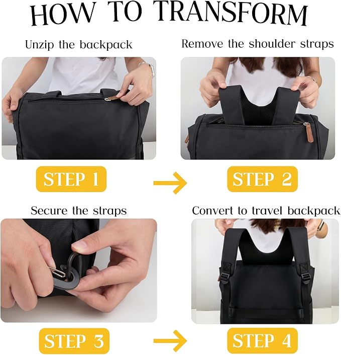 Diaper Bag Backpack Mommy Bag Large Capacity Diaper Backpack Travel Essential Baby Diaper Bag for Mom and Dad, Black (Black) - Image 5