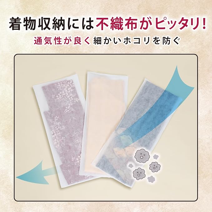 アストロ Astro 605-57 Kimono Storage Cover, White, Set of 10, Breathable Non-Woven Fabric, Storage Bag, Instead of Paper Kimono, Protects Against Dust and Dirt, Yukata, Furisode, Kimono, Dust Protection - Image 3