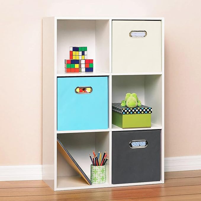 Yunkeeeper storage bins Cubes, Fabric Cube Organizer with Handle, Foldable Cube Bins for Cloth or Accessary Storage, 11x11x11, Set of 3, (Creamy White) - Image 7
