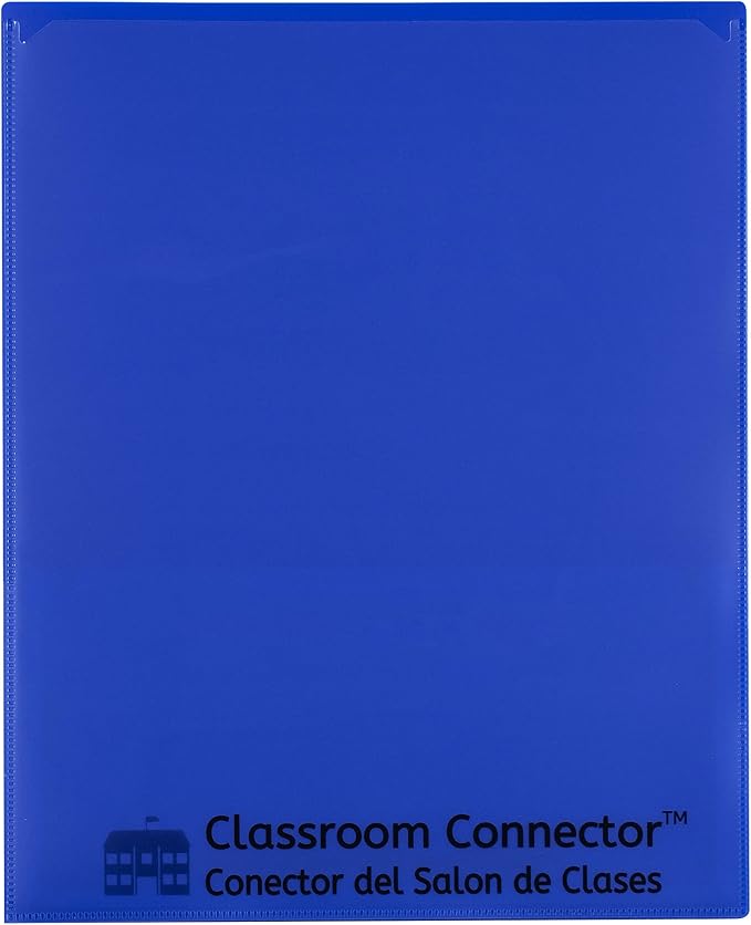 C-Line Classroom Connector School-to-Home Folders, Blue, 10 per Box (32505) (Pack of 10) - Image 2