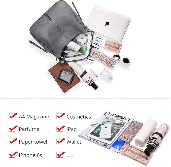 Hobo Crossbody Bag for Women, Designer Shoulder Purse Handbags - Image 6