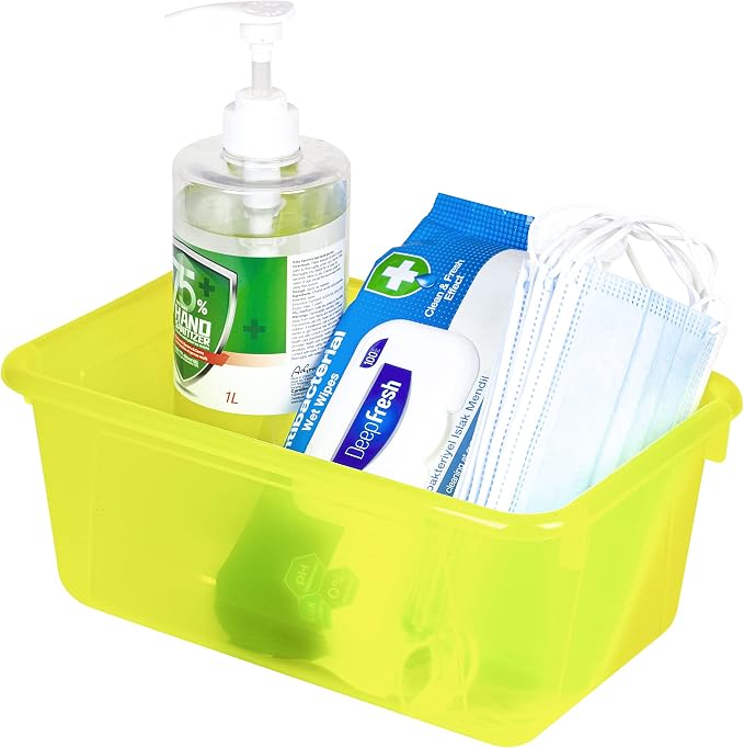 Storex Small Cubby Bins – Plastic Storage Containers for Classroom, 12.2 x 7.8 x 5.1 inches, Candy Yellow, 5-Pack (62476A05C) - Image 7