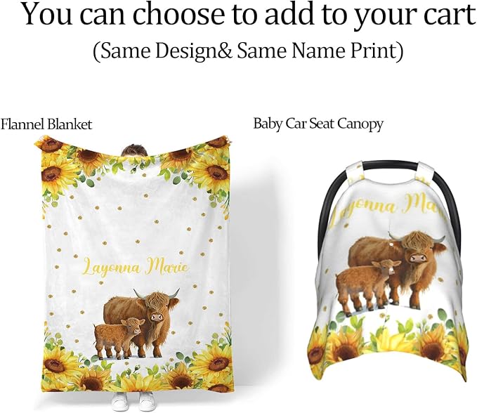 Custom Sunflower Cow Diaper Bag for Women, Personalized Name Multifunction Nylon Nursing Mommy Daypack with Large Capacity for Travel, Birthday Mother Gift - Image 6
