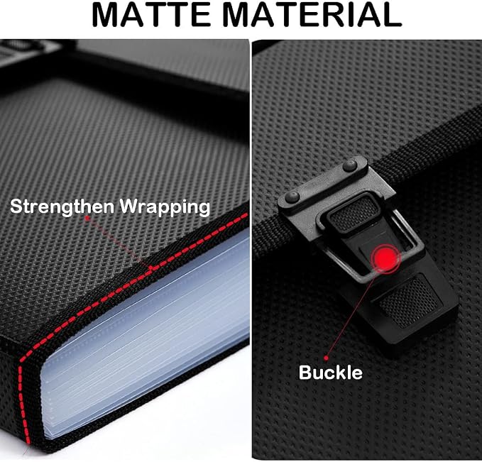 Extra Large Legal Size/Foolscap 12 Pockets Accordion File Organizer with Handle, TRANBO Portable Expanding File Folder, Expandable Plastic Document Organizer for Travel School Office - Black - Image 5