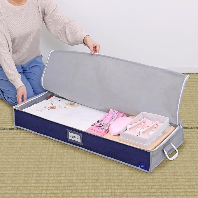 ASTRO Soft Bag Underbed Storage Organizer with Activated Carbon, Breathable Material, Handles for Kimono, Blankets, Comforters, Clothes, Bedding, 615-22 - Image 2