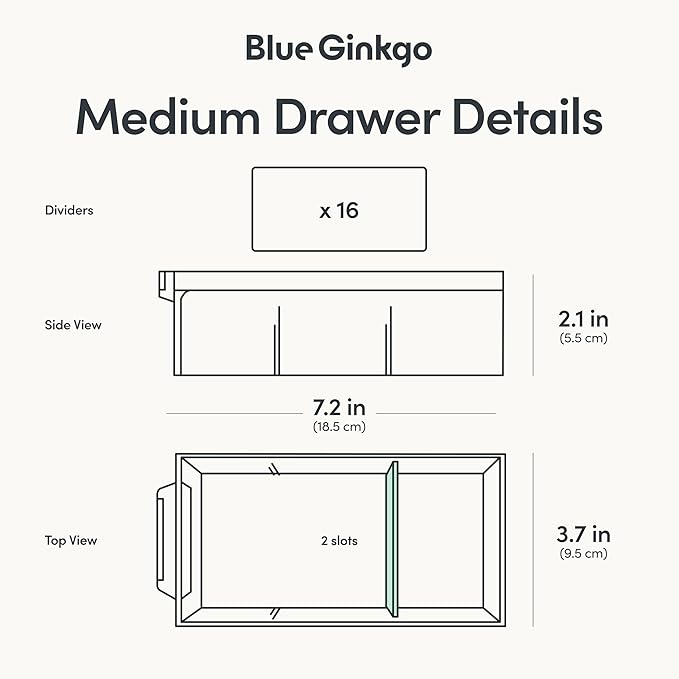 Blue Ginkgo 16-Drawer Storage Cabinet Organizer, Yellow, Made in Korea | Stackable. Adjustable. Easy Visibility. - Image 4