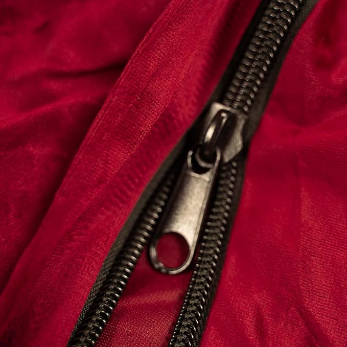 ULTIMATE SACK | 6 Ft Bean Bag Chair Replacement Cover Only | Burgundy Suede | Removable Washable Cover only - Image 9