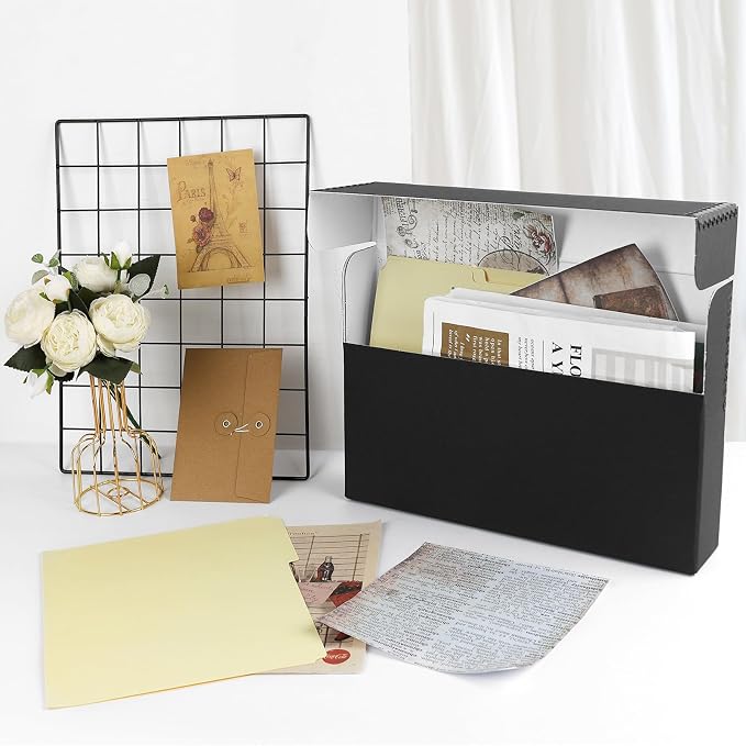 Lineco Archival Document Storage Box, Black, 15.5" x 10.5" x 2.5" | Legal-Sized, Metal Edge, Acid-Free Boxboard Case, Organize Files, Prints, Photos, Pack of 2 - Image 5