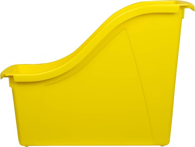 Storex Small Book Bin – Interlocking Plastic Organizer for Home, Office and Classroom, STEM Yellow, 6-Pack (71112A06C) - Image 12