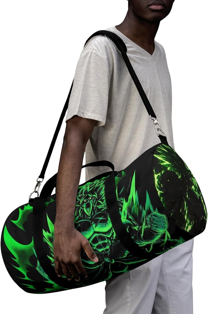 Anime Gym Bag for Women Men - Large Capacity Waterproof Workout Fitness Travel Sports Bags Fashion Street Camping Expandable Carry On Duffle Bag For Couple (Green DBZ) PTY - Image 2
