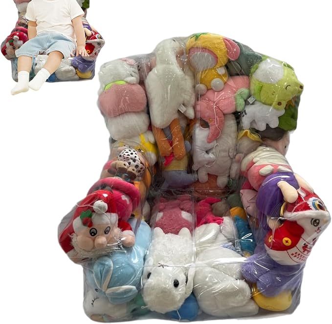 Storage Bean Bag Waterproof Clear Toy Storage Bag with Zipper | Organizer for Floor Bed Dorm Kids Corner Sofa Bedroom Couch Room - Image 7
