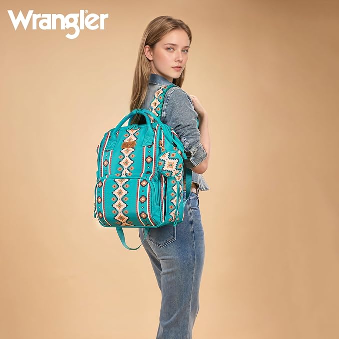 Montana West Wrangler Diaper Bag Backpack Aztec Callie Bag Travel Backpack Purses Western Multi-Function Baby Bags for Mom - Image 6