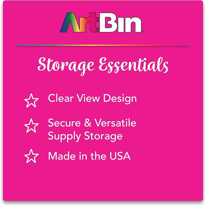 ArtBin 6913AB Portable Art & Craft Organizer with Handle, Holds Up to 12" x 12" Paper, [1] Plastic Storage Case, Clear - Image 6