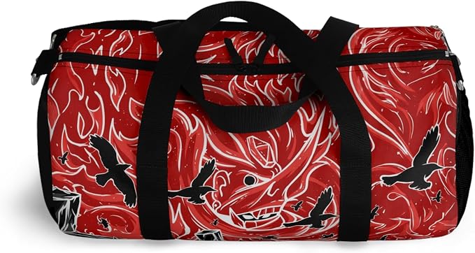 Anime Gym Bag for Women Men - Large Capacity Waterproof Workout Fitness Travel Sports Bags Fashion Street Camping Expandable Carry On Duffle Bag For Couple (Red Tachi) PTY - Image 2