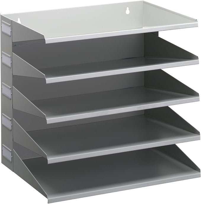 Durable 336010 Sorting Rack (with 5 Shelves), for Table or wall, Grey by DURABLEOfficeProducts