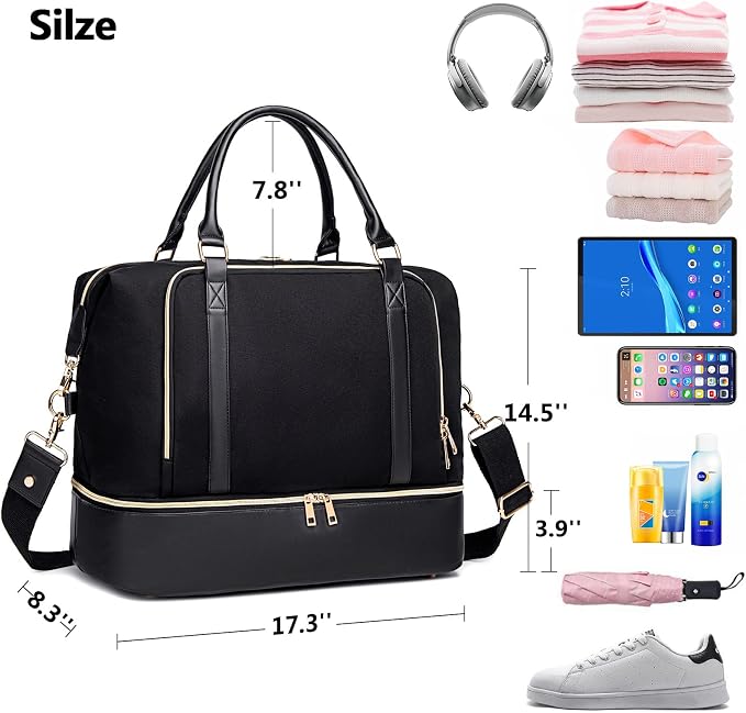 CAMTOP Women Ladies Travel Weekender Bag Overnight Duffel Carry-on Tote Bag fit 15.6 Inch Laptop Computer - Image 4