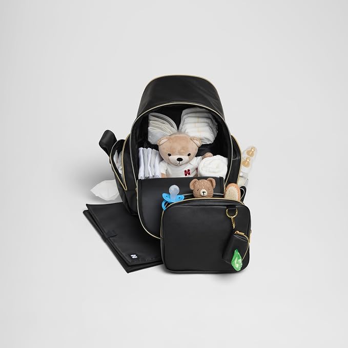 HUGGIES Unisex-adult Signature Hug Pack Diaper Backpack, Black, One Size - Image 3