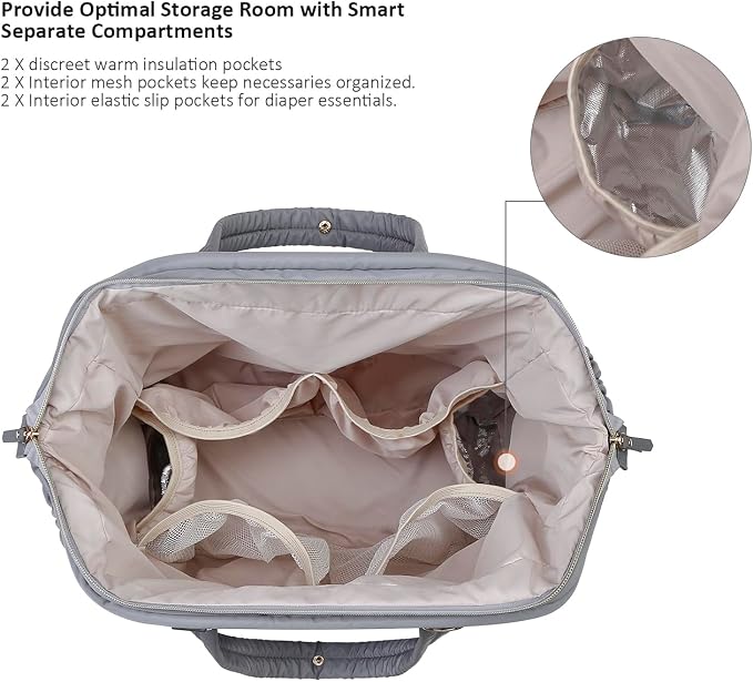 Baby Diaper Bag Backpack - Large Size Multifunction Travel Back Pack for Mom - Image 6