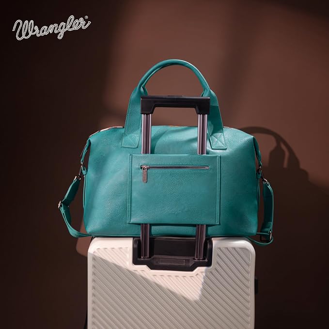 Wrangler Duffel Bag for Women Large Travel Weekender Bag Designer Aztec Carry On Bags, Turquoise - Image 5