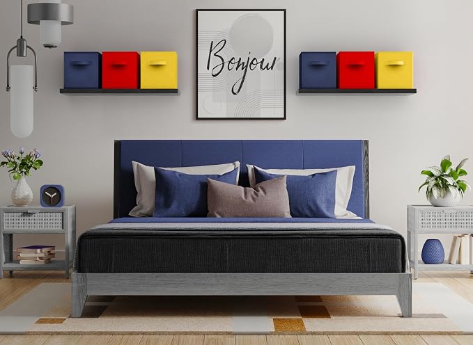 Sorbus Fabric Storage Cubes - 6 Foldable Storage Bins for Organizing Pantry, Cubbies, Toy Box - Clothes Storage & Closet Organizer - 13 Inch Collapsible Cube Baskets for Shelves with Handle - Image 3