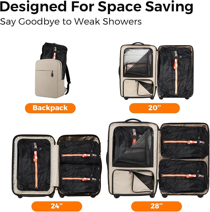 Aerogogo ReZip Vacuum Bags for Travel Luggage Reusable Compression Bags Vacuum Seal Packing cube for Cloth Packing (Large+Pump) - Image 5