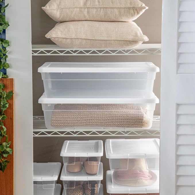 Sterilite Storage Box, Stackable Plastic Container Home Organizer, 28 Qt(20 Pack) - Image 5