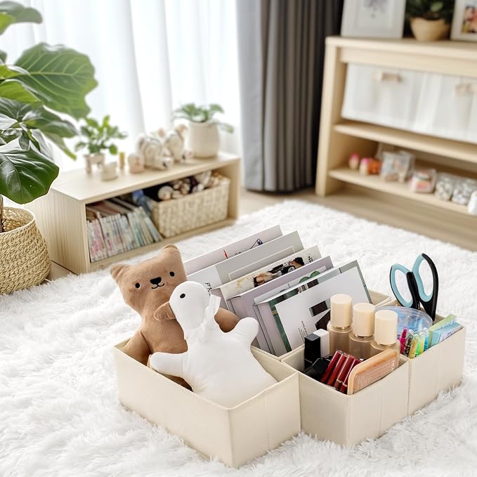 Drawer Organizer Clothes, 21 Pack Dresser Organizer for Baby Clothes, Underwear, Sock - Foldable Closet Organization and Storage Dividers Bins for Nursery, Bedroom (Beige) - Image 9