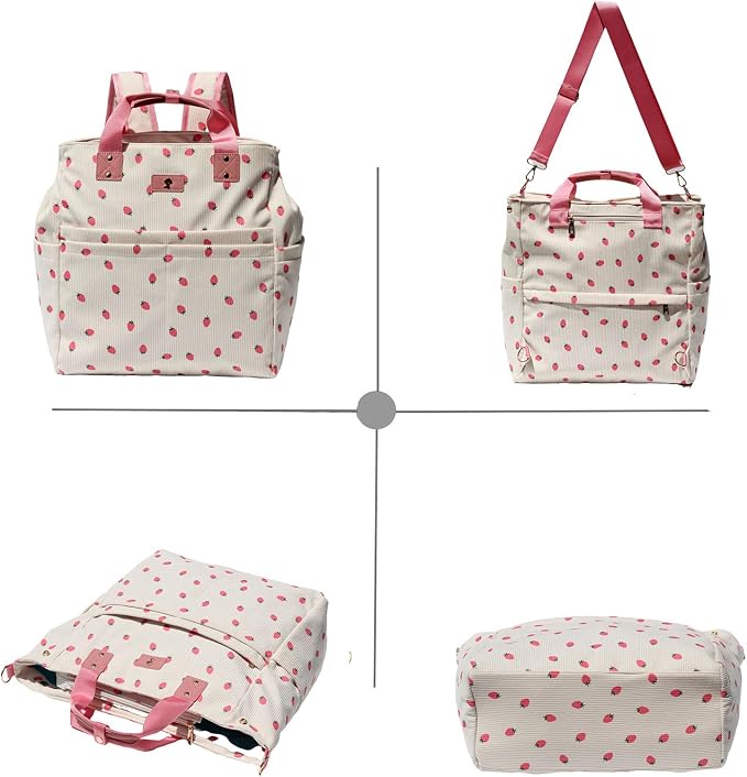 Diaper Tote Bag Totepack Backpack Crossbody Bag 3 in 1 for Women Laptop Backpack Multifunctional with Insulated Pockets - Image 7