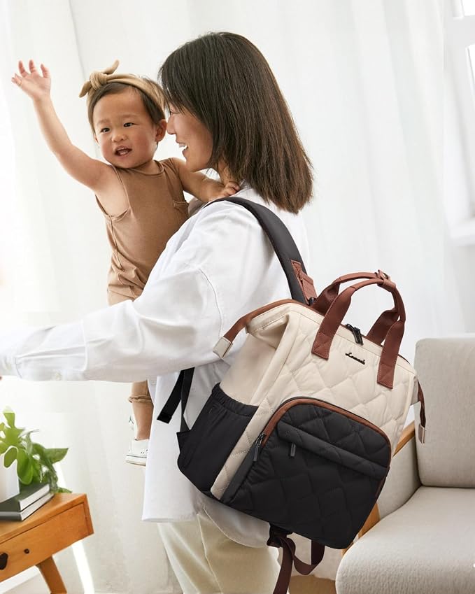 LOVEVOOK Small Diaper Bag Backpack, Mini Baby Bag for Girl Boy with Changing Pad, Diaper Backpack for Mom Dad with Stroller Buckles - Image 2
