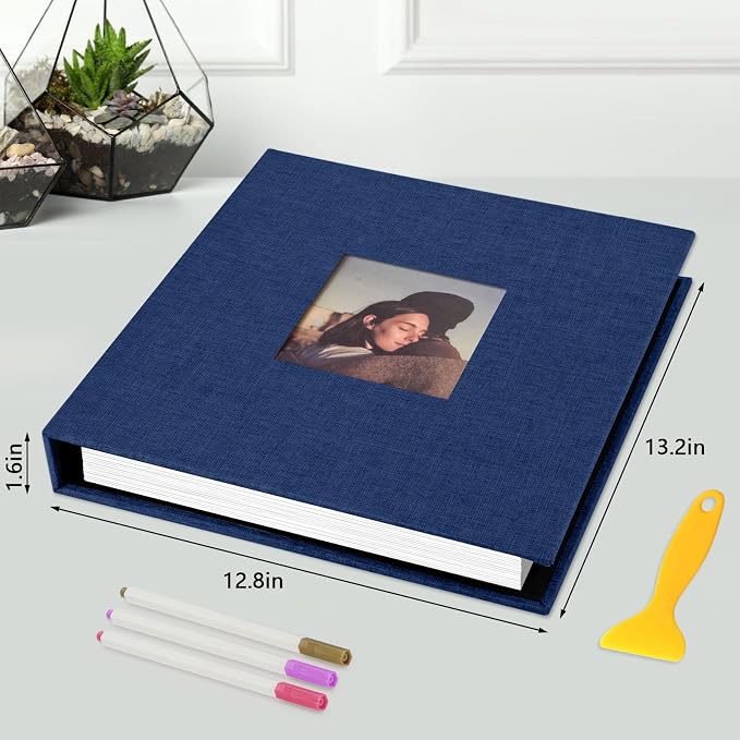 Zesthouse 18 In Photo Album Self Adhesive with Picture Display Window, 3-Ring Scrapbook Albums 60 Pages Holds 10x12 8x10 5x7 4x6 Photos, DIY Photo Book Ideal Gift for Family Wedding Baby - Image 2