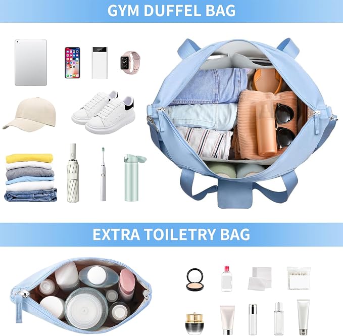 Gym Bag for Women, Personal Item Travel Bag with Shoes Compartment for Trip | Weekender Overnight Duffel Bag with Wet Pocket, Hospital Bag for Women Labor Delivery, Carry On Bag for Travel, Gym, Weekend - Image 3