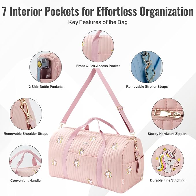 Women’s Travel Duffel Bag – Large Weekender & Overnight Travel Bag with Wet Pocket, Carry-On Friendly, Ideal as Hospital or Maternity Bag for Labor and Delivery - Image 3