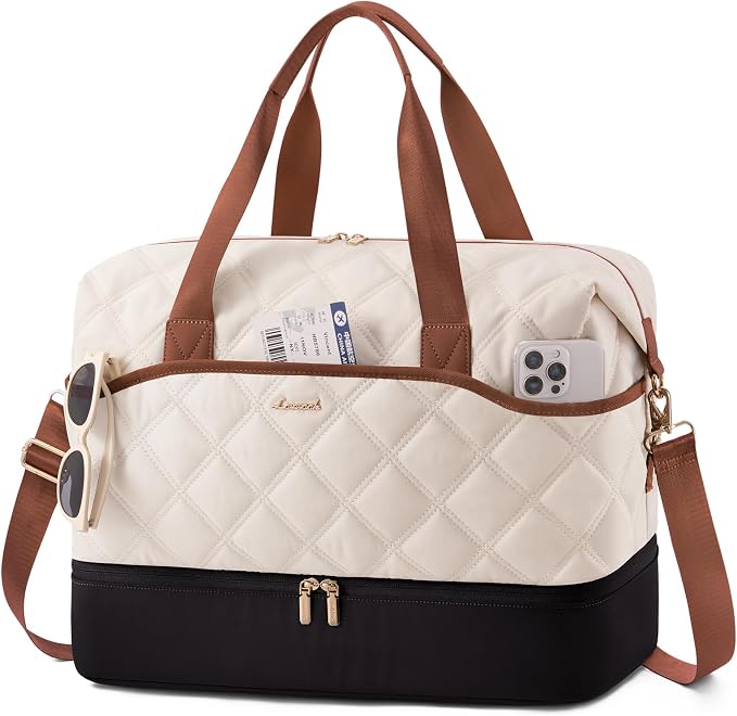LOVEVOOK Travel Carry On Bag for Women, Lightweight Weekender Bags with Shoe Compartment, Wet Pocket, Hospital Overnight Bags for Women Labor Delivery, Personal Item Duffle Bag for Gym, Sport by LOVEVOOK