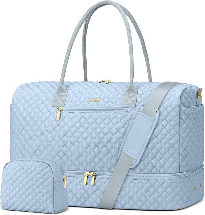 Travel Weekender Bags for Women: Duffle Bag with Shoe Compartment Overnight | 40L Capacity for 5 Day Trip Waterproof Durable Toiletry Bag Wet Pocket for Damp Items Suitable for Weekend Trips Hospital by FOCDOD