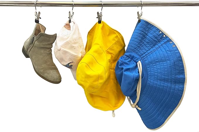 Boot Hangers for Closet, 30 Pack Hanging Clips Hook Clothes Pins for Laundry, Hanger Clips Towel Clips Boot Organizer for Home and Travel, Clothespins Clip Hangers for Pants Hats Socks Gloves - Image 7