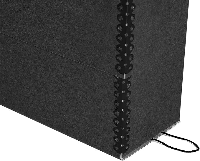 Lineco Archival Document Storage Box, Black, 12.5" x 10.5" x 5" | Letter-Sized, Metal Edge, Acid-Free Boxboard Case, Organize Files, Prints, Photos, Pack of 2 - Image 4