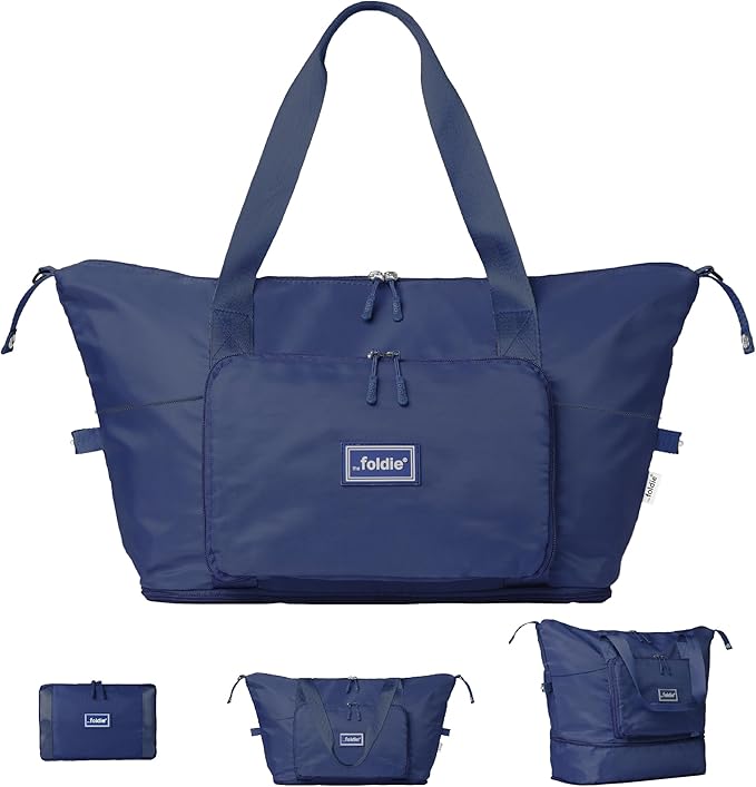 The Foldie Foldable Travel Bag for Women - 40L Weekender Bag with Multiple Pockets - Carry On Expendable Travel Bag by TheFoldie