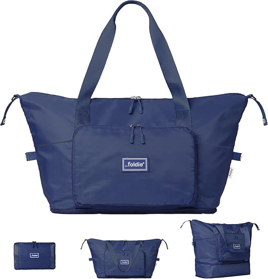 The Foldie Foldable Travel Bag for Women - 40L Weekender Bag with Multiple Pockets - Carry On Expendable Travel Bag by TheFoldie