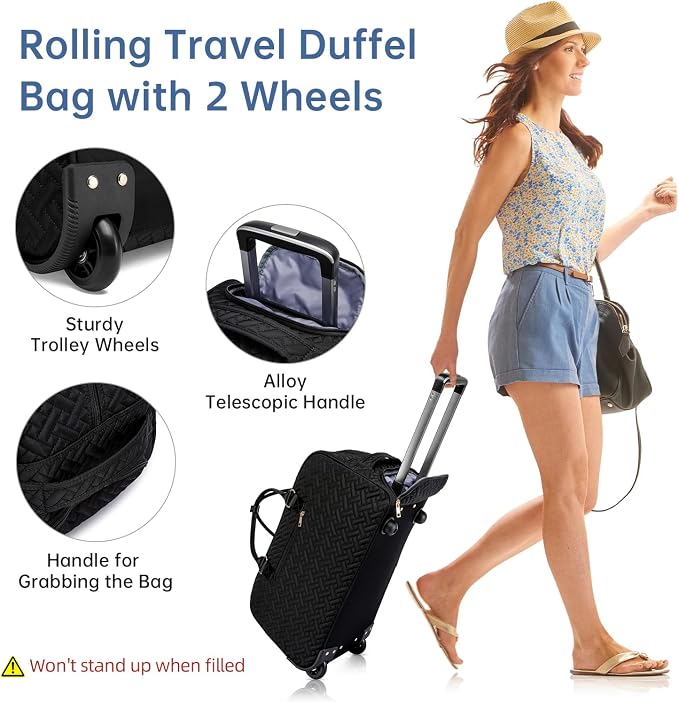 Duffle Bag for Travel, Weekender Bag with Shoe Compartment, Carry On Overnight Bag for Women with Toiletry Bag, Gym Bag with Wet Pocket, Hospital Bags for Labor and Delivery Beige - Image 3