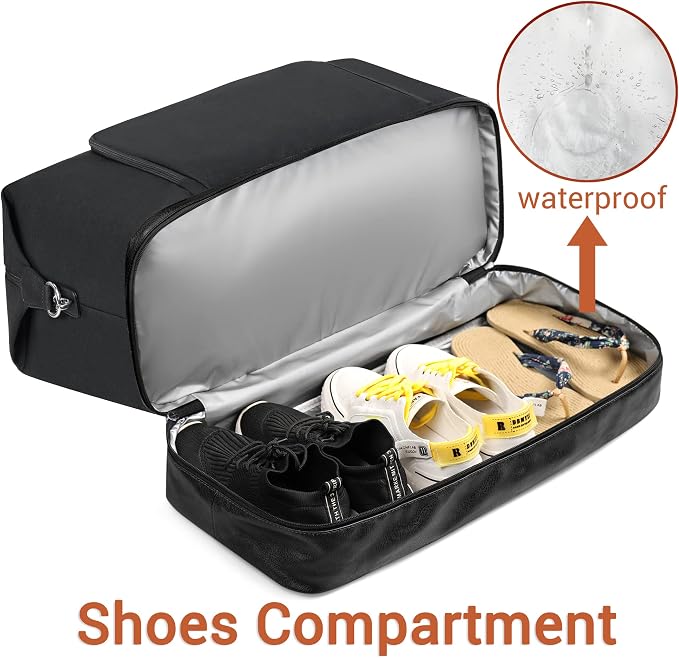 TIBES Travel Weekender Bag for Women, Overnight Bag with Shoe Compartment | 3PCS Large Travel Duffel Bag for Gym, Travel, Hospital, Business Trip, Carry On Tote, Wet & Dry Separation, Water Resistant - Image 3