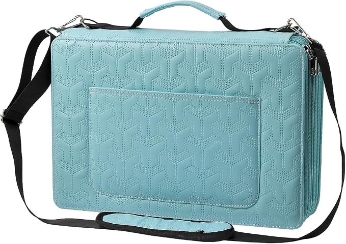 Large Capacity Colored Pencil Case - 500 Individual Slots PU leather with Zipper Closure Portable Organizer for Watercolor Pencils Ideal for Artists（Green） by HMZSP