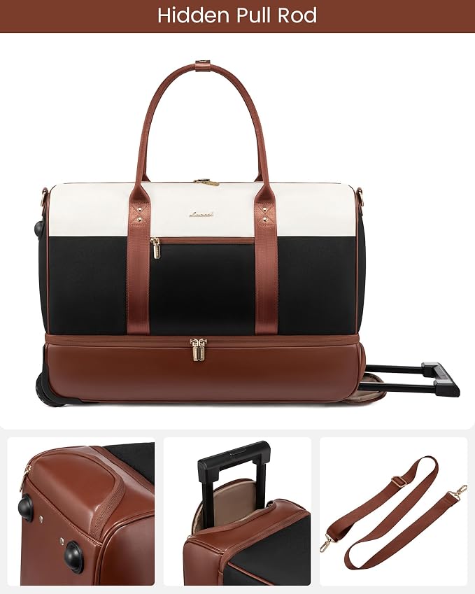 LOVEVOOK Weekender Bag for Women, Large Duffle Bag for Travel with 2 Packing Cubes, Carry on Overnight Bag with Shoe Compartment, Mom Hospital Bags for Labor and Delivery - Image 3