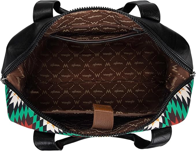 Wrangler Duffel Bag for Women Large Travel Weekender Bag Designer Aztec Carry On Bags Gym Bag, Black - Image 6