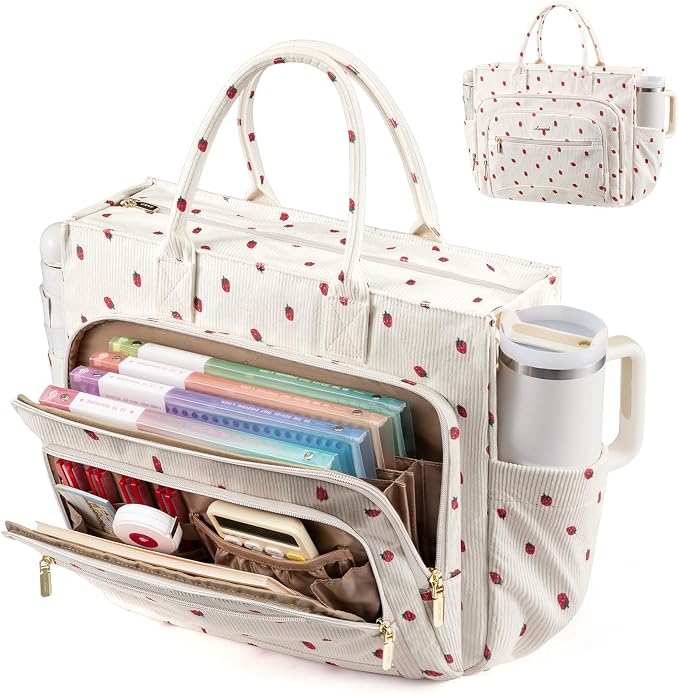 LOVEVOOK Work Tote Bags for Women,Laptop Teacher Bag With File Organizer | Large Cup Holder,Teacher Tote Bag,Nurse Bags,Multi-Pockets Professional Briefcase Business Purses Handbag by LOVEVOOK